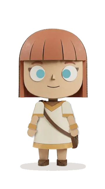 Bella, personnage en carton découpé